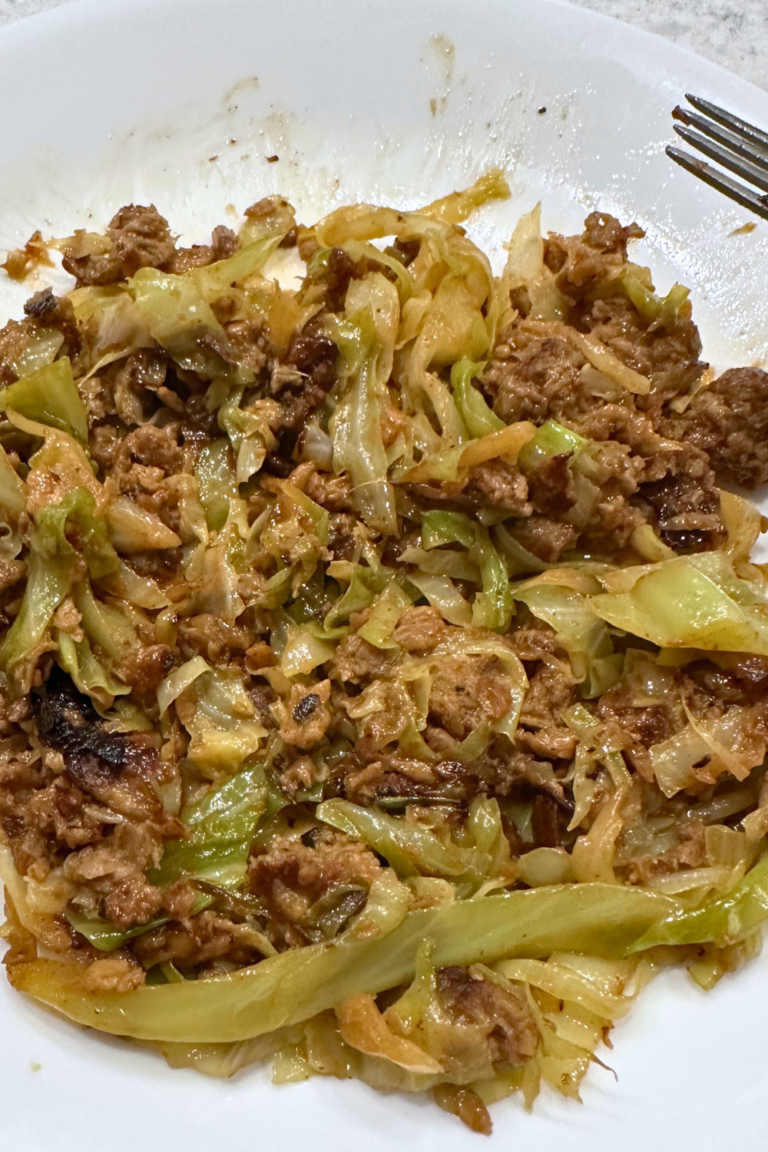 Vegan Kapustniak (Ground “Beef” and Cabbage Stir Fry)