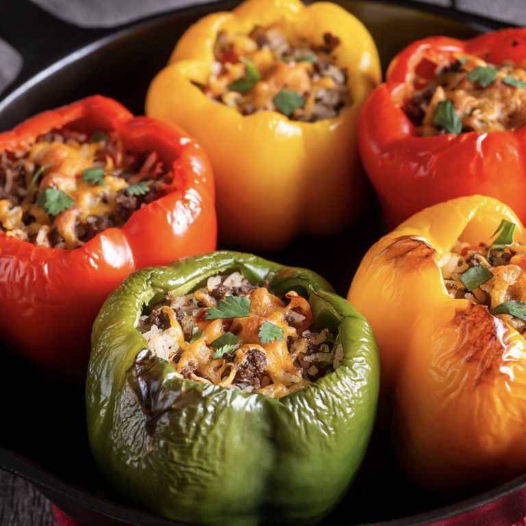 Vegan Stuffed Peppers with Mushrooms