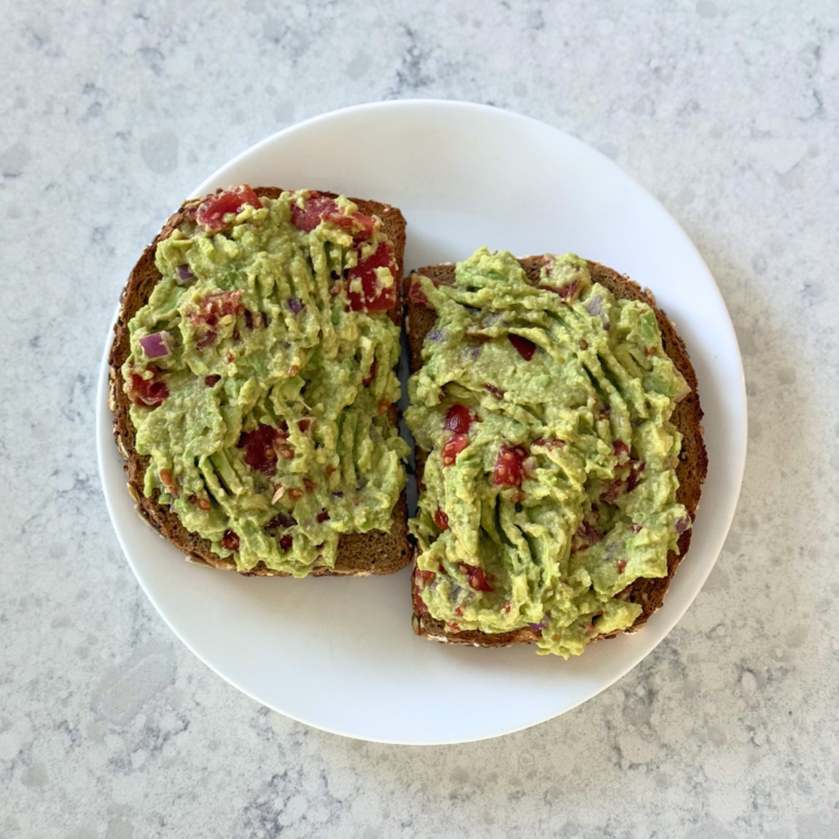 Easy Avocado Toast With Tomato and Onion