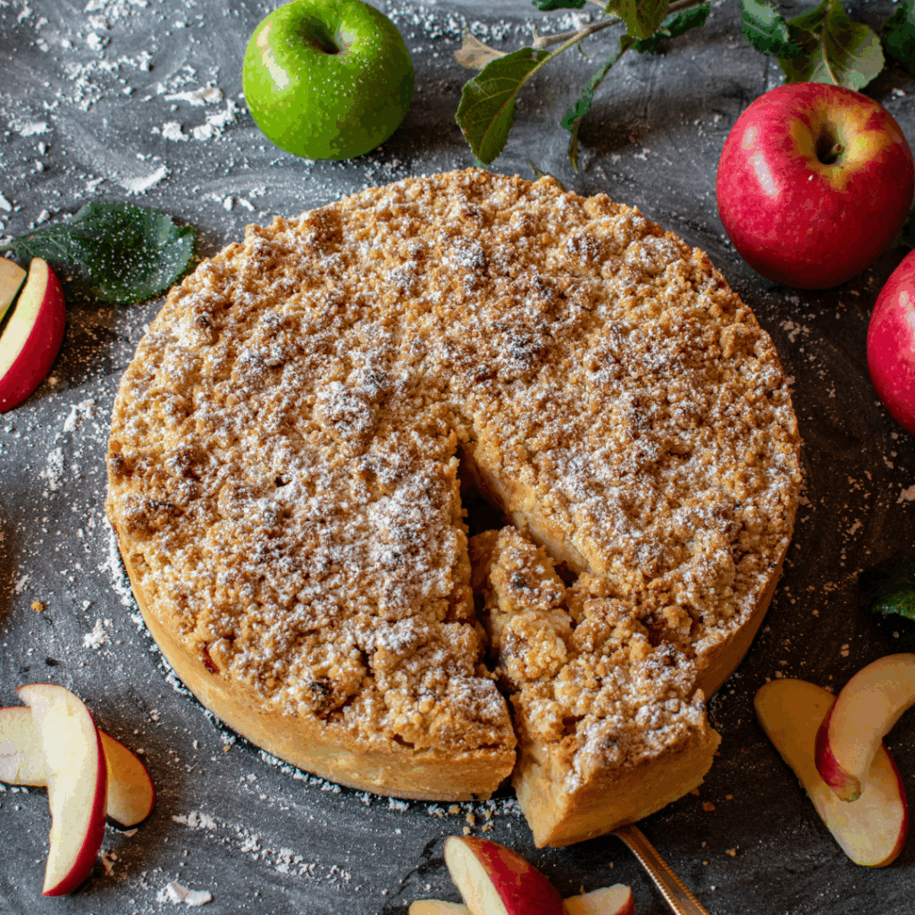 vegan apple crumble cake